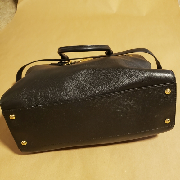 Michael Kors Black Satchel with Gold Accents